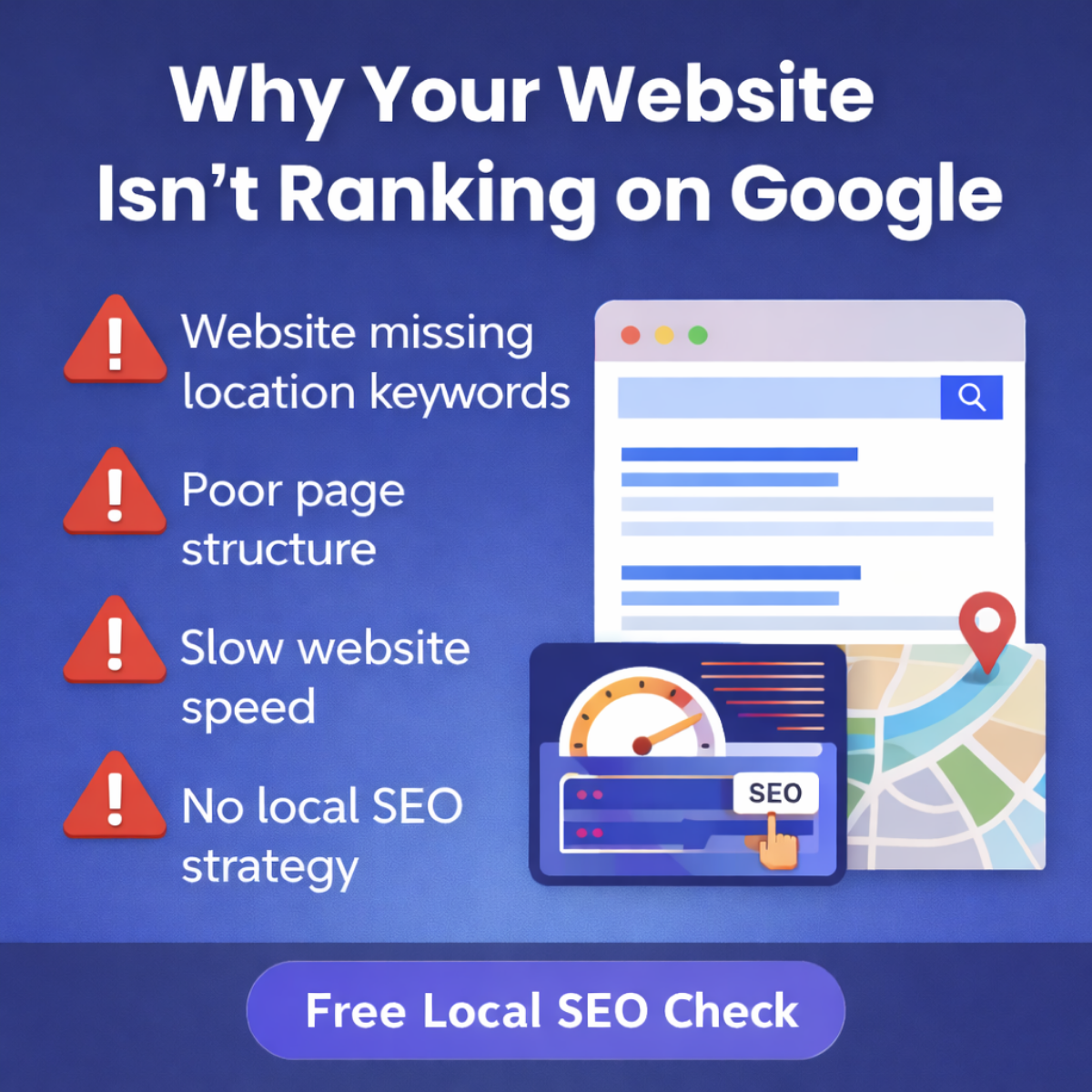 Common reasons local business websites struggle to rank on Google